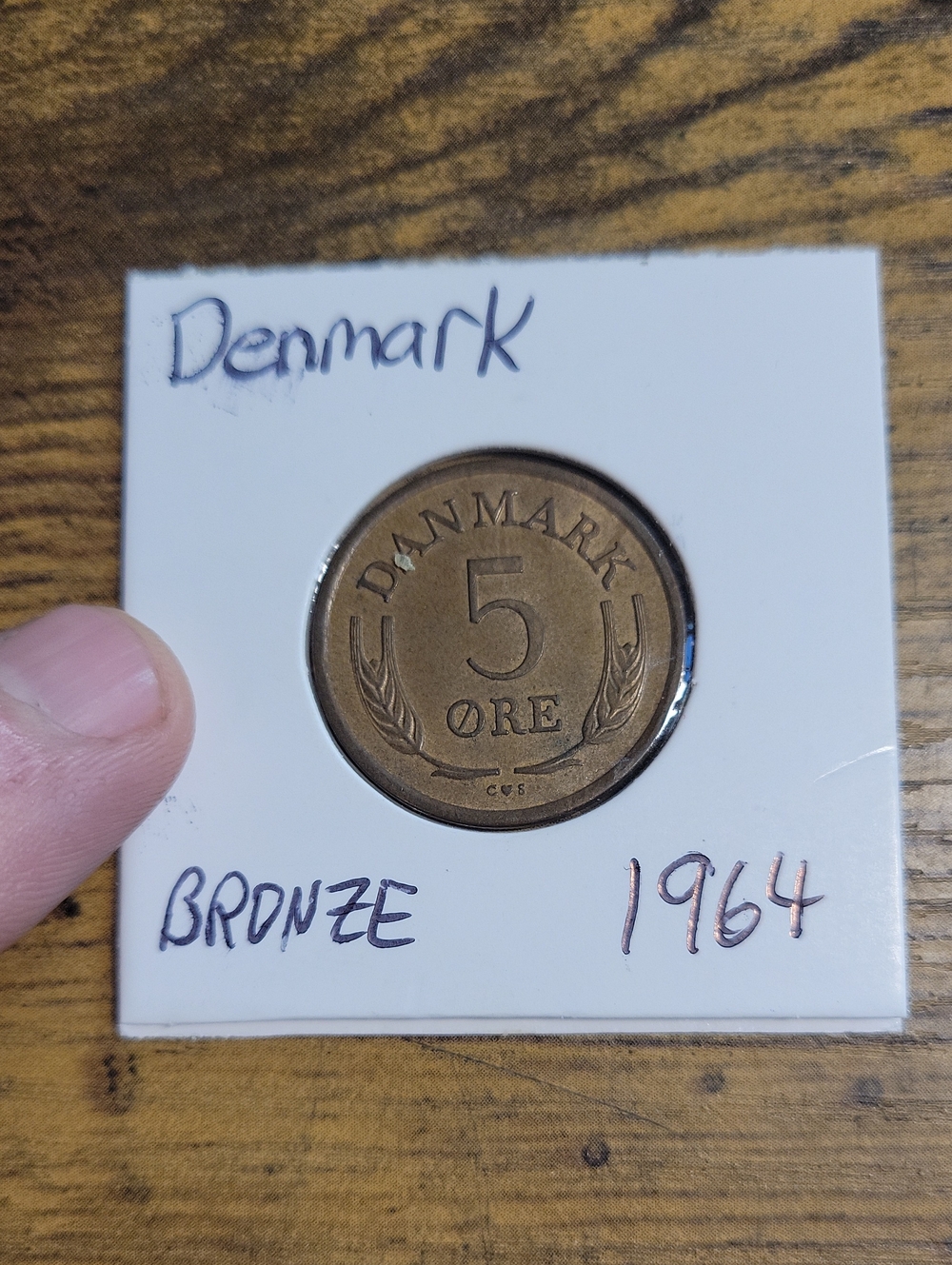 Denmark 1964 5 Øre Coin - Bronze Finish